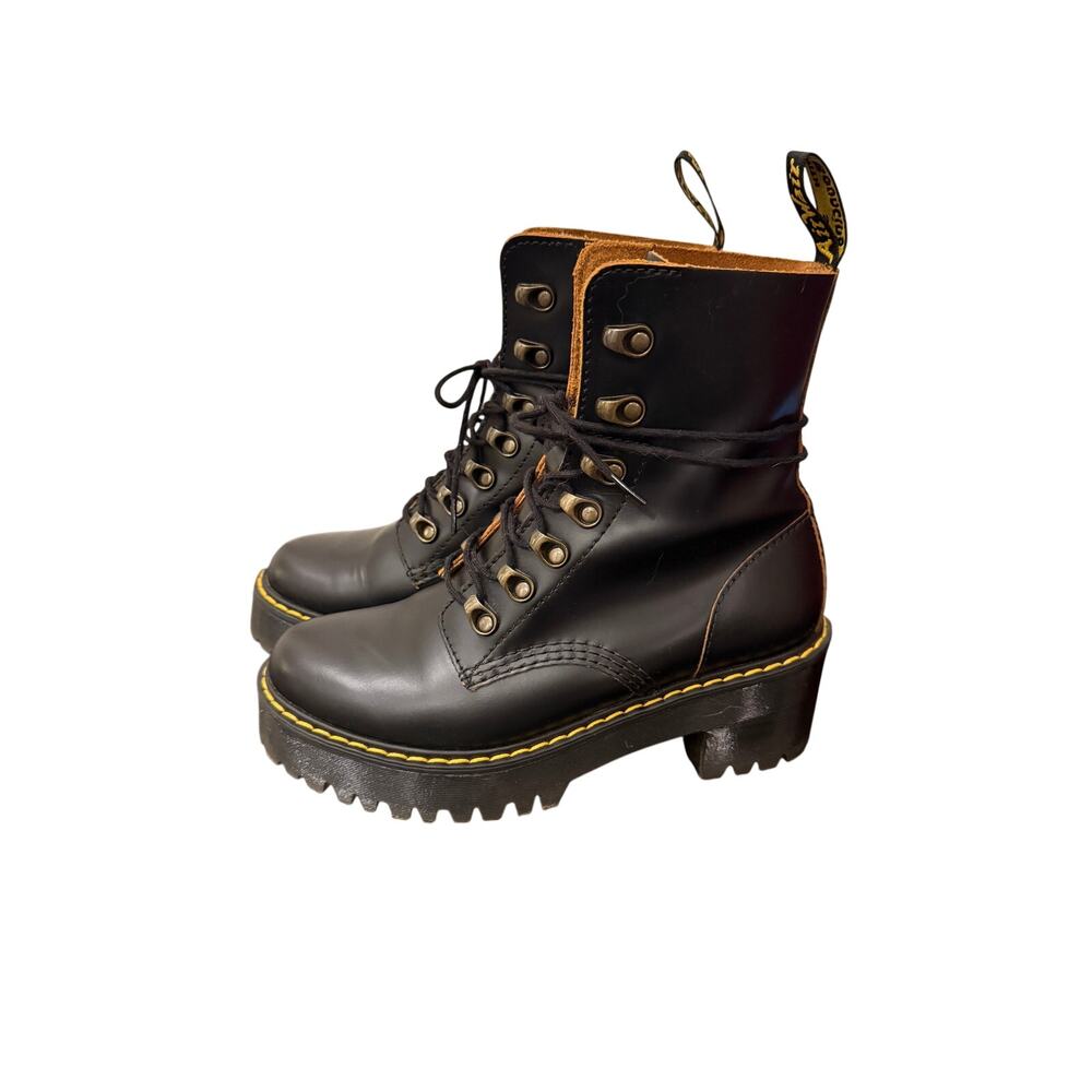 Dr Martens Doc Marten Leona Platform Boot Women 6 Black